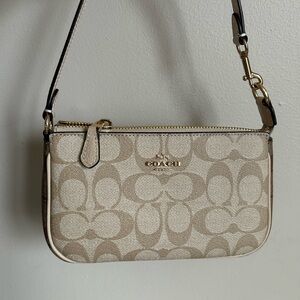 NWT Coach Nolita 19 Bag in Light Khaki/Ivory Multi Blocked Signature Canvas